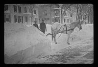 Winter: Raymond Slack, Raymond Charboneau, and horse "Dick"