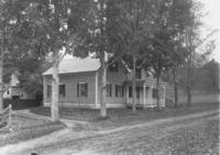 Unidentified house hidden behind trees, Williamsville, Vt.
