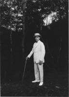 Raymond George Webster, brother of Mrs. Porter Thayer, in a white suit