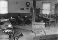 Interior of Round Schoolhouse in Brookline, Vt.