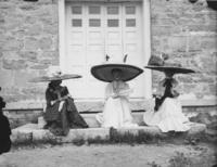 Three woman in costumes, Williamsville, Vt.