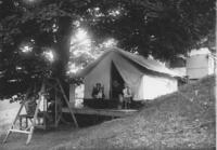 Mr. Nichol's Campsite with Four People and a Dog, in Halifax