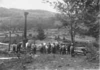 Sawmill with Workers and Draught Horses in Front, Jamaica, Vt.