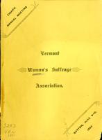 Minutes of the Eighth Annual Meeting of Vermont Woman's Suffrage Association, Held in Baptist Church, Sutton, Vermont, Thursday Evening and Friday, June 9 and 10, 1892.
