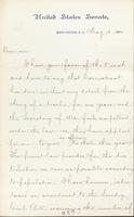 Justin Smith Morrill to Matthew H. Buckham, May 10, 1884