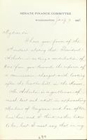 Justin Smith Morrill to Matthew H. Buckham, January 7, 1886