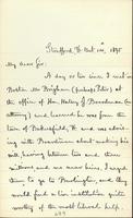 Justin Smith Morrill to Matthew H. Buckham, October 14, 1895