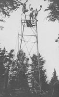 30 foot tower on Bolton Mountain