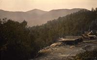 Mountaintop logging camp