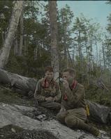 Leverett Smith and Herbert Wheaton Congdon at lunch on Mount Mansfield's Old Long Trail