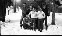 Student workers posing in the sugar bush