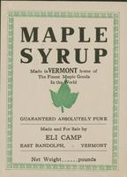 Eli Camp Maple Syrup