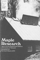 Maple Research Program at the Proctor Maple Research Farm