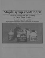 Maple syrup containers