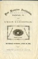 Union exhibition on Friday evening, April 28th,                             1865