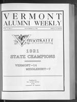 Vermont Alumni Weekly vol. 01 no. 09