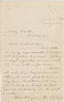 [Katherine Fletcher?] to Lucy Smith, 1883 July 9