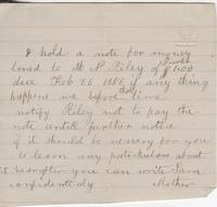 [Catherine Smith?] to [Henrietta Fletcher?], [not after 1886 February 26]