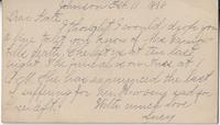 Lucy [s.n.] to Katherine Fletcher, 1888 February 11