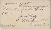 [M.S. Burnell?] to Katherine Fletcher, 1888 March 29