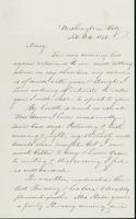 Letter to Mary N. Collamer, February 24, 1856