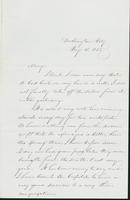 Letter to Mary N. Collamer, May 15, 1858