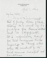 Letter to Mrs. C.G. (Ann) Austin, April 7, 1936