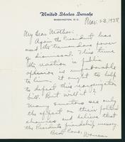 Letter to Mrs. C.G. (Ann) Austin, March 23, 1938