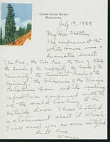 Letter to Mrs. C.G. (Ann) Austin, July 19, 1939