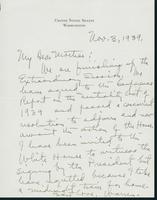 Letter to Mrs. C.G. (Ann) Austin, November 3, 1939