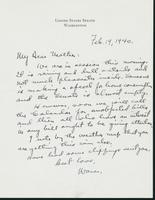Letter to Mrs. C.G. (Ann) Austin, February 19, 1940