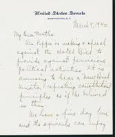 Letter to Mrs. C.G. (Ann) Austin, March 8, 1940