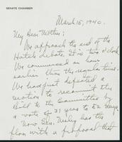 Letter to Mrs. C.G. (Ann) Austin, March 15, 1940