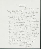 Letter to Mrs. C.G. (Ann) Austin, March 26, 1940