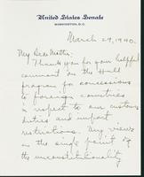 Letter to Mrs. C.G. (Ann) Austin, March 29, 1940