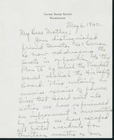 Letter to Mrs. C.G. (Ann) Austin, May 6, 1940