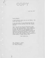Letter to Mrs. C.G. (Ann) Austin, April  21, 1934