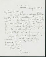 Letter to Mrs. C.G. (Ann) Austin, August 6, 1940
