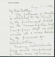 Letter to Mrs. C.G. (Ann) Austin, August 21, 1940