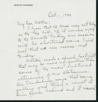 Warren R. Austin letter to Mrs. C.G. (Ann) Austin, October 1, 1940