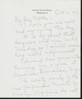 Warren R. Austin letter to Mrs. C.G. (Ann) Austin, October 4, 1940