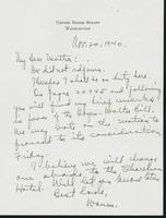 Warren R. Austin letter to Mrs. C.G. (Ann) Austin, November 20, 1940