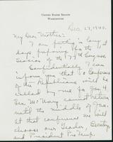 Warren R. Austin letter to Mrs. C.G. (Ann) Austin, December 27, 1940