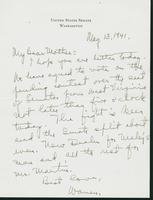 Warren R. Austin letter to Mrs. C.G. (Ann) Austin, May 13, 1941
