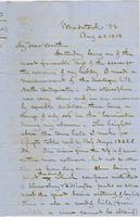 Letter from CHARLES MARSH to GEORGE PERKINS MARSH, dated August                             23, 1858.