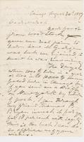 Letter from G. P. A. HEALY to GEOPGE PERKINS MARSH, dated August                             30, 1857.