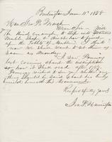 Letter from IRA P. HARRINGTON to GEORGE PERKINS MARSH, dated                             June 11, 1858.