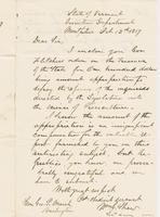 Letter from WILLIAM GOODHUE SHAW to GEORGE PERKINS MARSH, dated                             October 12, 1857.