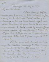 Letter from SPENCER FULLERTON BAIRD to GEORGE PERKINS MARSH,                             dated May 21, 1870.