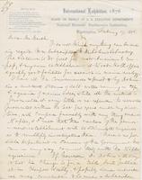 Letter from SPENCER FULLERTON BAIRD to GEORGE PERKINS MARSH,                             dated February 17, 1876.